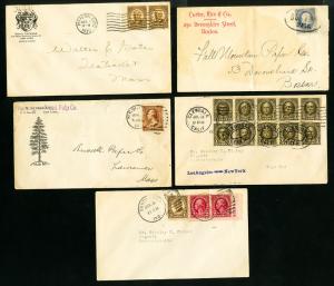 US 5 Early Stamp Cover Advertising Lot