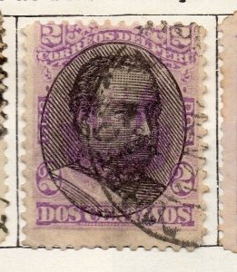 Peru 1894 Early Issue Fine Used 2c. Optd 128691