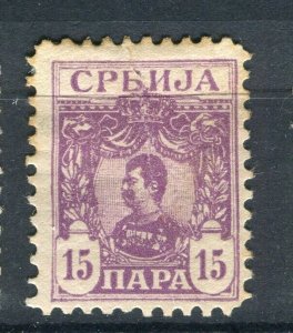 SERBIA; 1901 early Alexander issue Mint hinged 15p. value