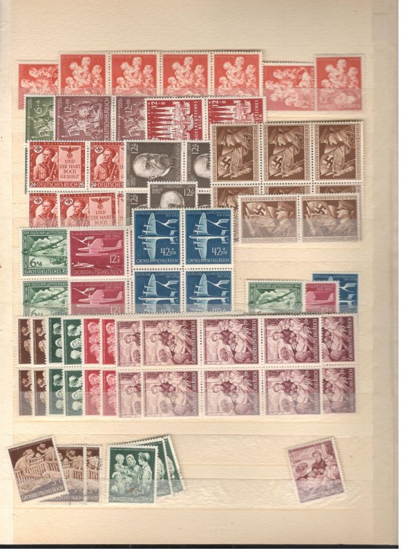 GERMANY COLLECTION ON STOCK SHEET ALL MINT, MOSTLY MNH