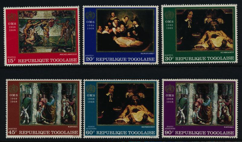 Togo 646-9, C93-4a MNH WHO, Art, Paintings