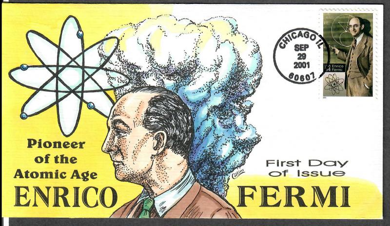 US Collins FDC SC#3533 Enrico Fermi