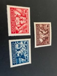 Czechoslovakia sc B160-B162 MNH+MH