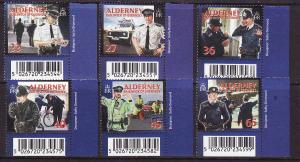 Alderney-Scott#215-20-unused NH set-Police Servi