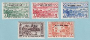 BRITISH NEW HEBRIDES J11 - J15 POSTAGE DUES  MINT HINGED OG * VERY FINE! - P789