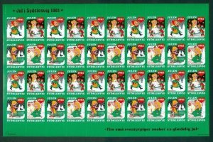 Denmark. Southslesvig.Christmas Sheet.1981 Mnh  Fairytales H.C. Andersen