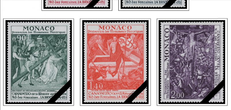 COLOR PRINTED MONACO 1885-2010 STAMP ALBUM PAGES (346 illustrated pages)