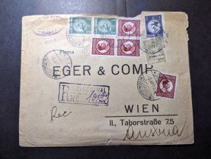 1932 Registered Romania Cover Iasi to Vienna Austria Eger and Company