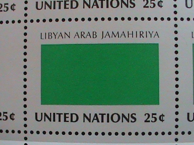 ​UNITED NATION-1988 SC#532-535 U. N. FLAGS SERIES MNH FULL SHEET- VERY FINE