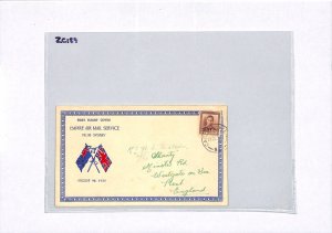 NEW ZEALAND Air Mail FIRST FLIGHT GB via AUSTRALIA Wanganui Westgate 1938 ZC189 