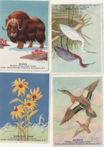 Great Muskox, National Wildlife Federation, US Poster Stamps x 4. 1941