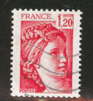 France Scott 1572 used Sabine stamp 1,20 fr