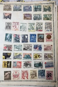 OLD CUBA & COSTA RICA STAMPS HINGED ON ALBUM PAGES + SOME OTHER COUNTRIES