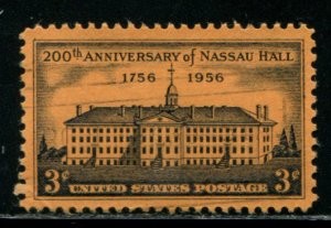 1083 US 3c Nassau Hall, used