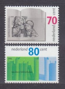 1991 Netherlands 1421-1422 Public Libraries