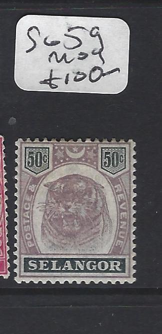 MALAYA  SELANGOR  (PP0906B)  TIGER 50C  SG 59   MOG