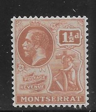 Montserrat 60 1 1/2d KGV single MNH