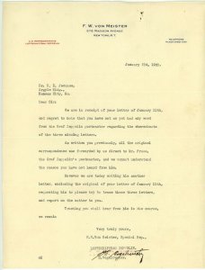 Luftschiffbau Zeppelin FW von Meister Special Rep. Signed Letter 1930 New York