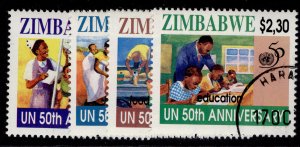 ZIMBABWE QEII SG914-917, 1985 united nations set, FINE USED.