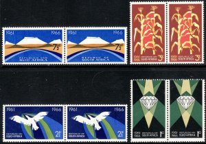 1966 South Africa 5th Anniversary of the Republic Sc# 310 / 313 MNH CV $8.70