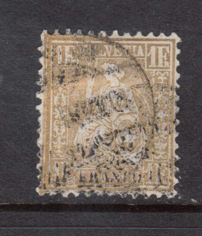 Switzerland #68 VF Used **With Certificate**