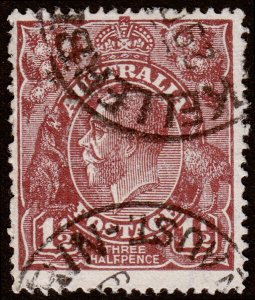 Australia Scott 63a, Red Brown (1919) Used F M