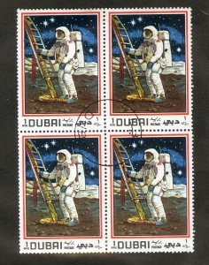 DUBAI 118b USED BLOCK OF 4 BIN $1.50