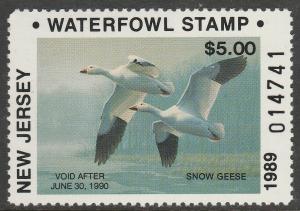 U.S.-NEW JERSEY 11-12, STATE DUCK HUNTING PERMIT STAMPS. MINT, NH. VF