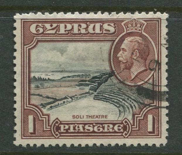 Cyprus - Scott 128 - KGV Definitive Issue -1934 - Used - Single 1pi Stamp