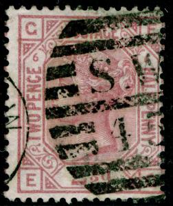 SG141, 2½d rosy mauve PLATE 6, USED. Cat £60. EG