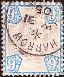 GREAT BRITAIN 1905 KEDVII 9d Dull Purple & Ultramarine SG252a Used