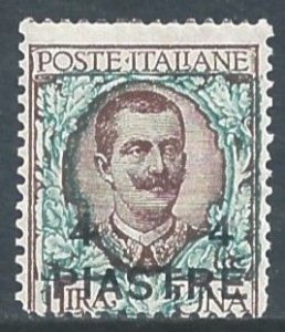 Italy Offices in Turkish Empire #20B MH 1L Victor Emmanuel III Issue Surcharged