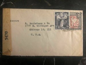 1944 Georgetown British Guiana Cover To Chicago IL USA