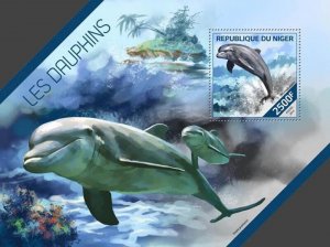 Niger - 2014 Dolphin Species  Stamp Souvenir Sheet 14A-461