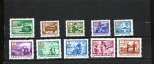 HUNGARY 1973-1985 HUNGARIAN POSTAL SERVICE COMPLETE SET OF 10 STAMPS MNH