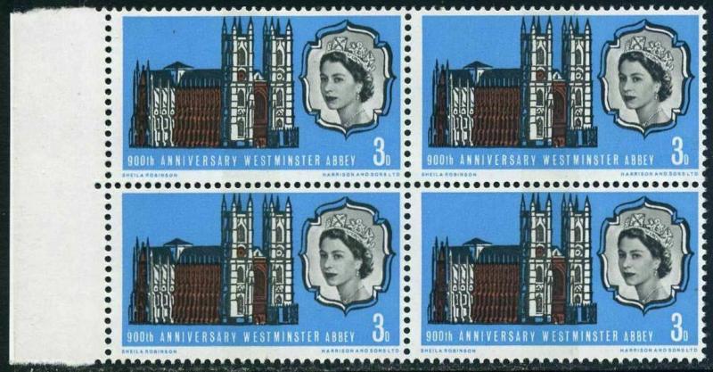 Great Britain 452 block/4,MNH.Michel 416. Westminster Abbey,900th Ann.1966.