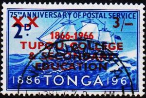 Tonga. 1966 3s on 2d S.G.167 Fine Used