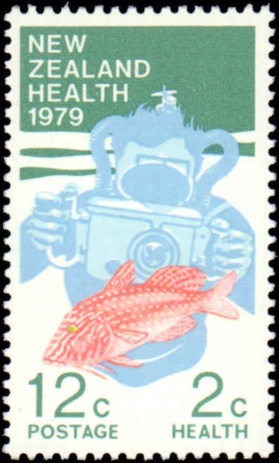 New Zealand #B104a-B105, Complete Set(3), 1979, Fish, Marine Life, Never Hinged