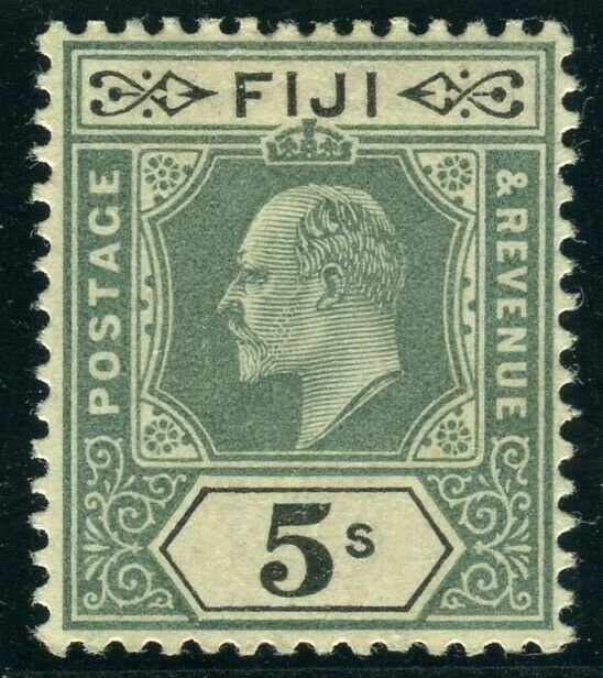 FIJI-1903 5/- Green & Black. A lightly mounted mint example Sg 113