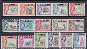 Malaysia Sabah Scott 1-16,  1964  NB Overprints, VF MNH.  Scott $74