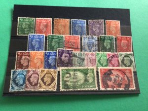 Great Britain King George V1 used stamps  A12417