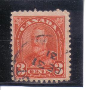Canada #167 used f. creased.