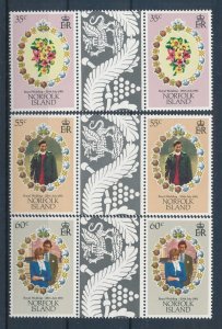 [117107] Norfolk Island 1981 Royal wedding Charles and Diana Gutter pairs MNH