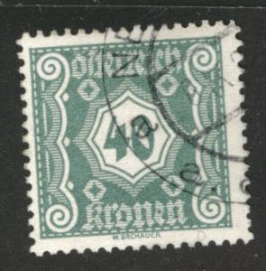 Austria Scott J112 Used 1922 postage due