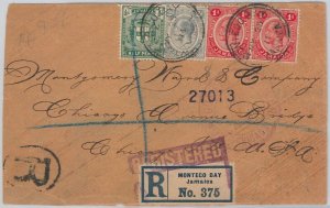 51877 - JAMAICA -  POSTAL HISTORY - REGISTERED COVER from MONTECO BAY 1914