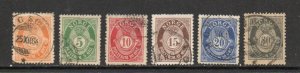 Norway - Sc# 49 - 53 + 55 Used      /      Lot 0724125