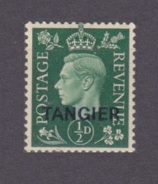 1937 Tangier 15 MLH King George VI - Overprint