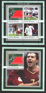 Guinea-Bissau. 2003. 2082-85, bl387. Football. MNH.