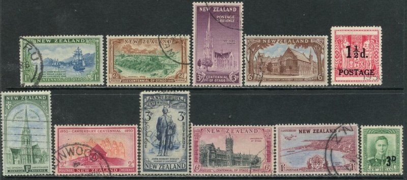 NEW ZEALAND Sc#269-279 1948-53 Four Different Complete Sets Used 