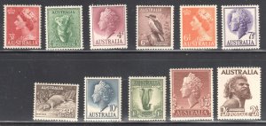 Australia #292-301, 303 MINT NH/LH C$48.15